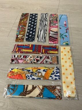 Purse Satin Scarf Set of 10 #9—Various Patterns and Colors